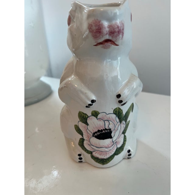 1970s Italian Faience Rabbit-Form Pitcher For Sale In New York - Image 6 of 8