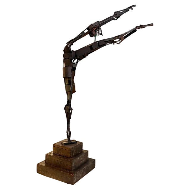 Bronze Dancer Sculpture by A. Grazioli, Italy, 1970s For Sale