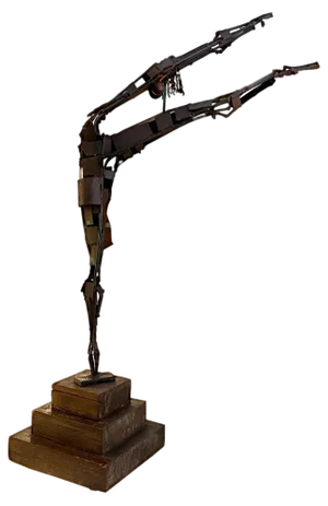 Bronze Dancer Sculpture by A. Grazioli, Italy, 1970s
