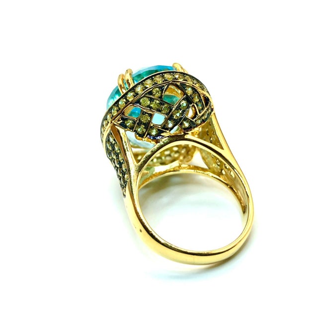 Bochic "Orient" Multi Citrine & Blue Topaz Ring Set 18K & Silver Citrine - 1 carat Blue Topaz - 8 carat This Ring is from...