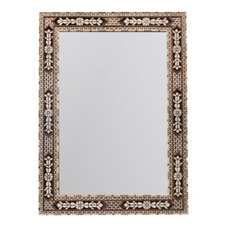 Intricately Detailed Bone Inlay Mirror For Sale