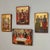 Set of Four 19th Century Russian Devotional Icons Hand Painted on Wooden Panels For Sale - Image 4 of 18