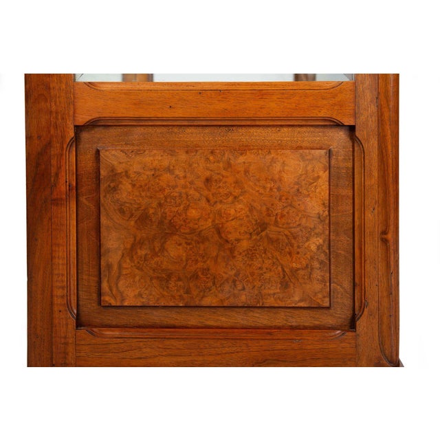 Art Nouveau Carved and Burl Walnut Display Cabinet Circa 1900 For Sale - Image 15 of 18