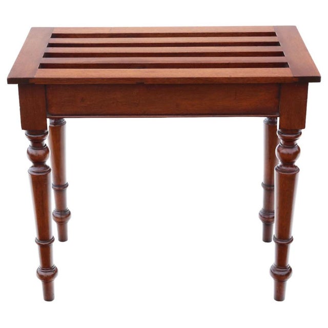 Vintage Victorian Style Mahogany Luggage Stand, 1970s For Sale - Image 6 of 6