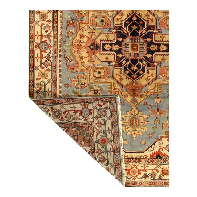 Traditional Pasargad DC L. Blue Serapi P-10b Design Rug For Sale - Image 3 of 4