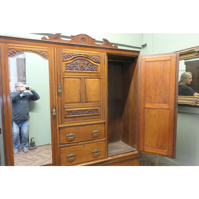 Large Arts and Crafts Compact Wardrobe, 1890 For Sale - Image 9 of 12