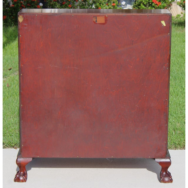 Antique Maddox Colonial Mahogany Oxbow Slant-Front Secretary Desk – Chippendale Style For Sale - Image 12 of 18