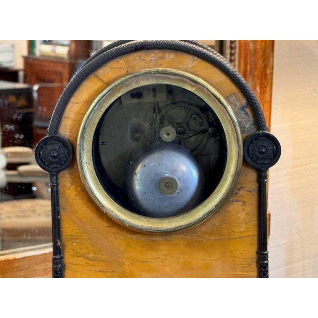 19th Century French Mantel Clock With Zodiac Dial and Reading Figure For Sale - Image 10 of 11