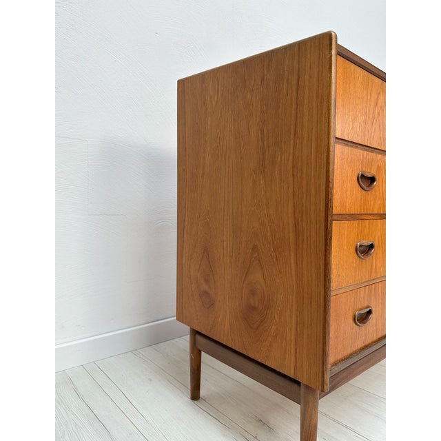1960s Vintage Danish Teak Vanity Chest of Drawers, 1960s For Sale - Image 5 of 14