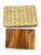 Vintage Mid-Century Teak & Woven Basket Serving Tray | 3-Section Divided Tray For Sale In Portland, ME - Image 6 of 6