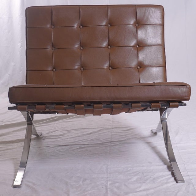 1950s Florence Knoll Barcelona Chairs Designed by Ludwig Mlies Van Der Rohe From the Gm Tech Center For Sale In New York - Image 6 of 15