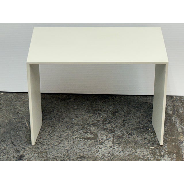 Contemporary Custom Design White Lacquered Side Table For Sale - Image 3 of 12