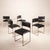 Italian SQ Dining Chairs in Brushed Steel and Black Vegan-Leather, 1970s, Set of 6 For Sale - Image 16 of 18
