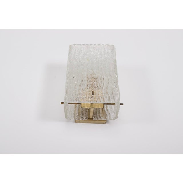 1970s Ice Glass Wall Lights in the style of Zuccheri, 1970s, Set of 2 For Sale - Image 5 of 11