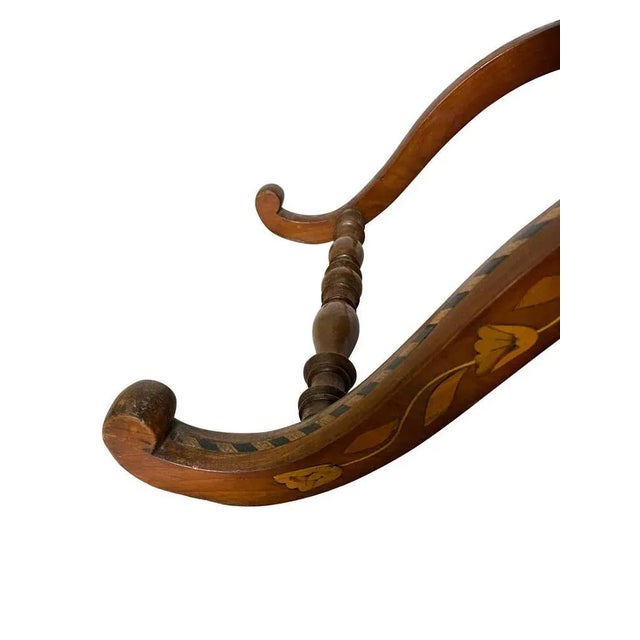 Dutch Walnut Inlaid Stool, 18th Century For Sale - Image 6 of 9