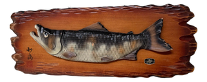 Japanese Salmon Wall Relief, 1970s