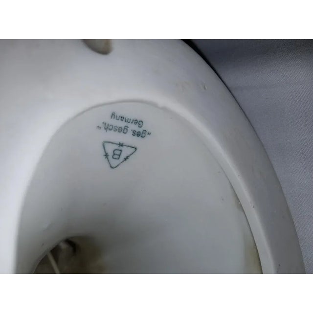 German Art Nouveau Ceramic Wall Lamp For Sale - Image 6 of 7