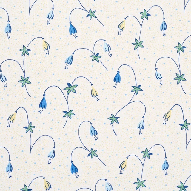 Contemporary SAMPLE - Schumacher Lolly Floral Fabric In Blues For Sale - Image 3 of 5