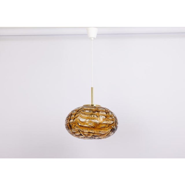 Large Murano Ball Pendant Light from Doria, Germany, 1970s For Sale - Image 3 of 10