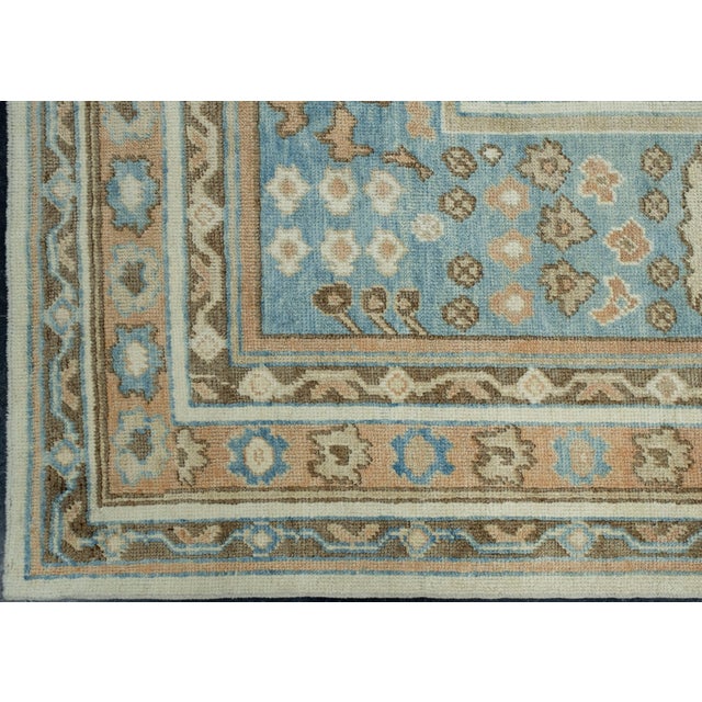 Turkish Oushak Rug 13'6" x 14'9" #18576 For Sale - Image 4 of 8