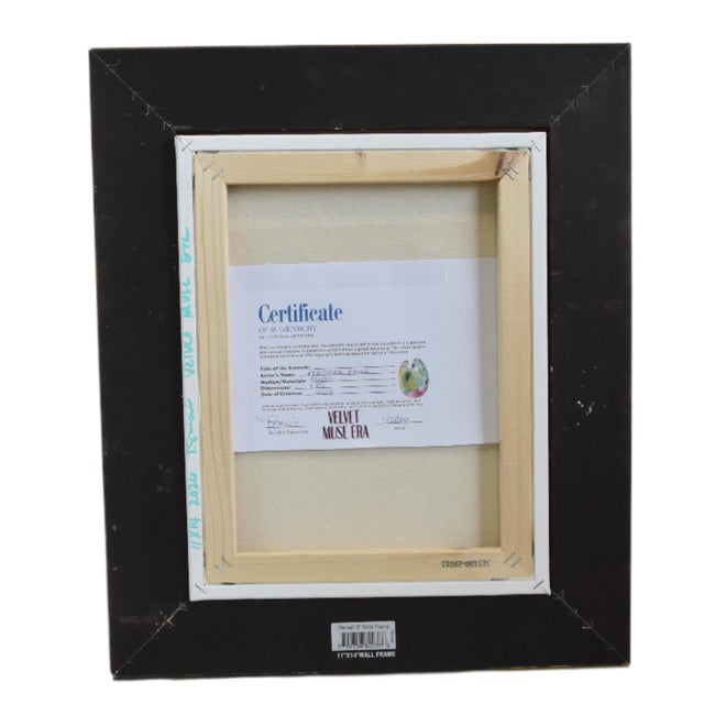 Contemporary Modern Woman Portrait Painting Including the Antiqued Gold Wood Frame For Sale - Image 4 of 5
