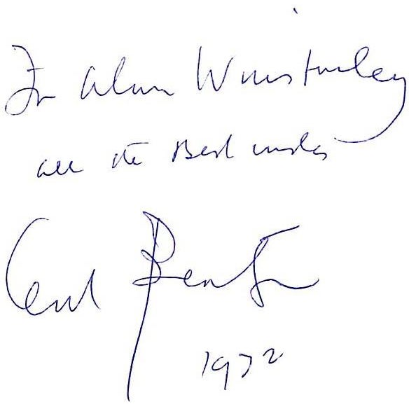 BEATON, Cecil Inscribed for Alan Winstanley all the best wishes Cecil Beaton 1972 One of England's finest bookbinders....