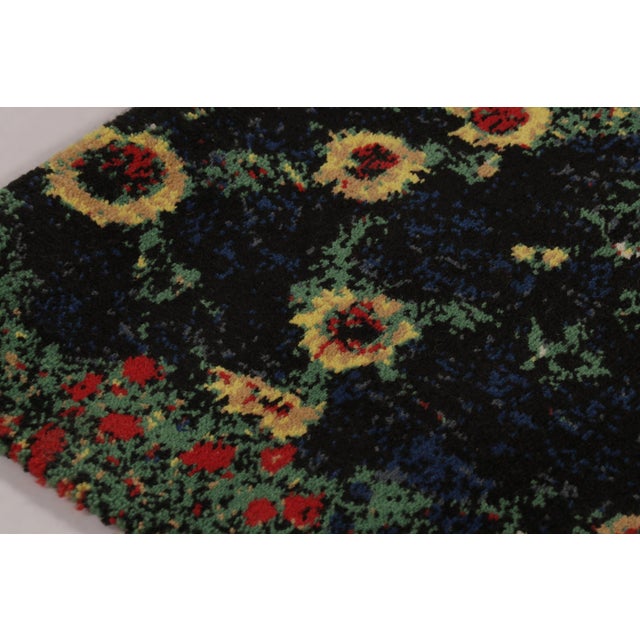 Abstract Klimt-Inspired Vintage Art Rug “Farm Garden With Sunflowers” - Rug & Kilim For Sale - Image 3 of 8