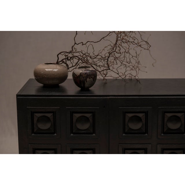 Black Vintage Belgian Brutalist Sideboard, 1970s For Sale - Image 8 of 18