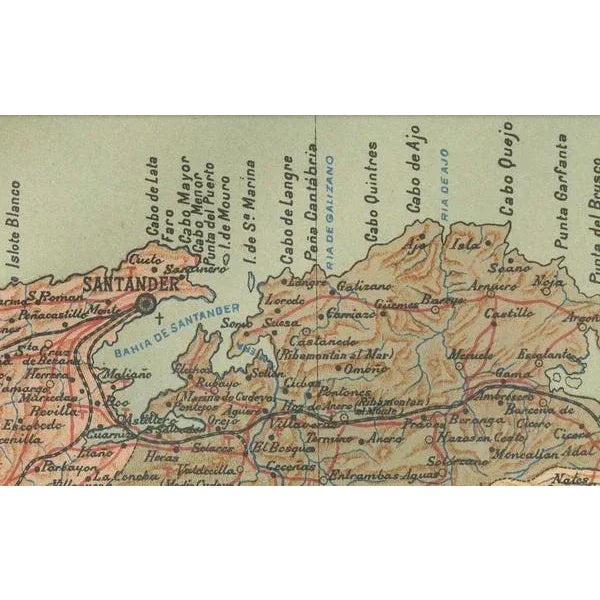 Maritime and Terrestrial Survey of Spanish Santander in 1901 For Sale - Image 3 of 7