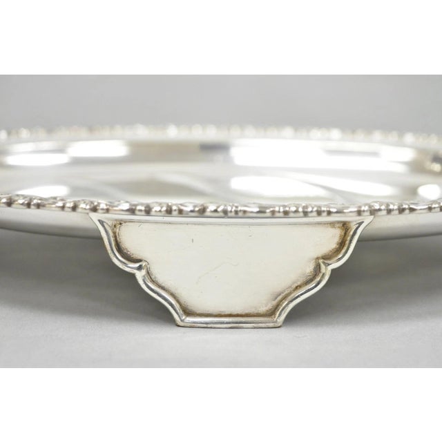 Antique Rogers Bros English Regency Silver Plated Small 12" Meat Cutlery Tray For Sale - Image 4 of 14