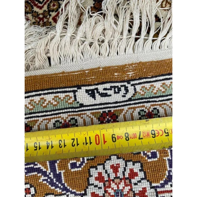 Vintage Fine Silk Hereke Style Rug For Sale - Image 17 of 18