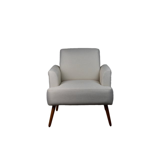 Modern Iris Woven Gold Armchair Chairish