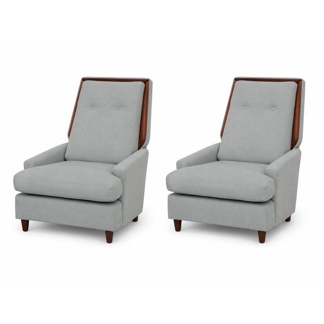 Mid-Century Modern Mid Century Lounge Chairs -Pair For Sale - Image 3 of 4