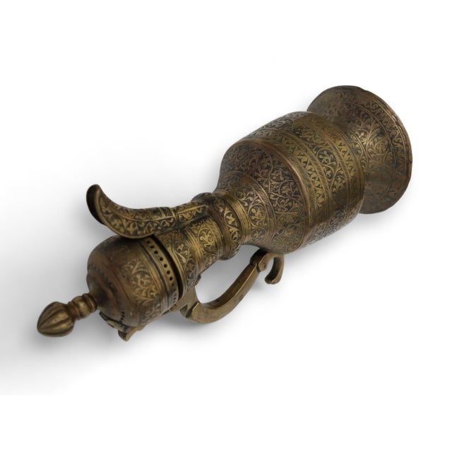 Metal Antique Islamic Teapot in Brass Bukhara, 1900s For Sale - Image 7 of 17