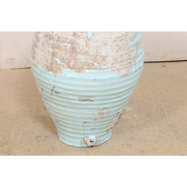 19th Century Spanish Rustic Blue Glazed Clay Jar For Sale In Atlanta - Image 6 of 10
