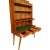 - Mid-century desk with bookcase in maple - Designed in the style of Ico Parisi - Produced in the 1950s - Features a green...