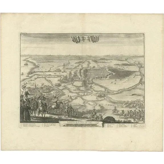 Coenraet Decker, Siege of Alkmaar in the Netherlands, 1681, Print For Sale - Image 6 of 6