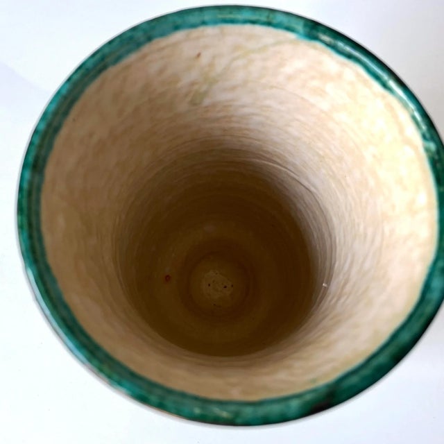 Teal Italian Vase From Fratelli Fanciullacci, 1960s For Sale - Image 8 of 10