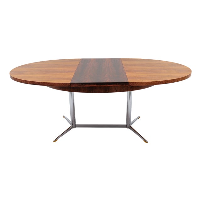 Scandinavian Rosewood Folding Dining Table, 1960s For Sale