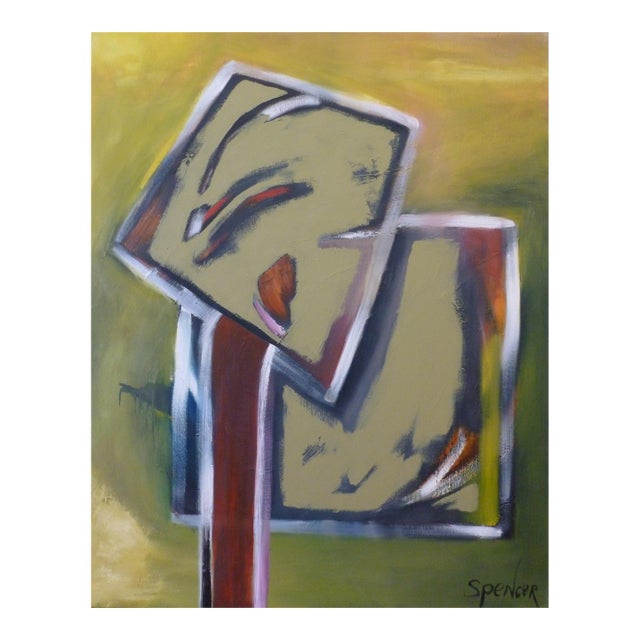 "Schrodinger's Cat" Abstract Oil and Acrylic Painting by Scott A. Spencer For Sale