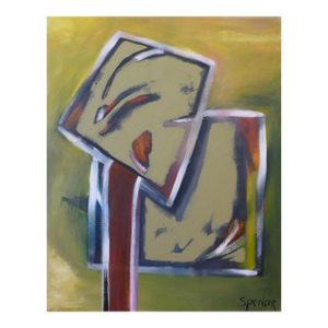 "Schrodinger's Cat" Abstract Oil and Acrylic Painting by Scott A. Spencer