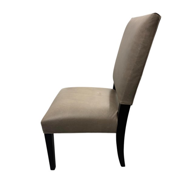Arhaus Arhaus Torino Leather Side Chair For Sale - Image 4 of 9