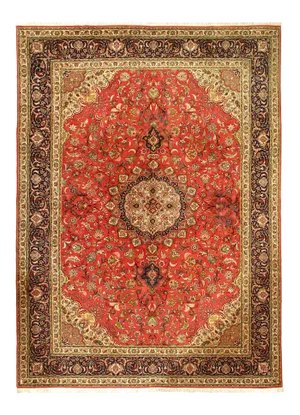 Rust Persian Silk&wool Tabriz 8'2'' X 11'3''