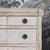 Pair of 19th C. Swedish Gustavian Breakfront Commodes in Original Soft Gray Paint For Sale - Image 4 of 14
