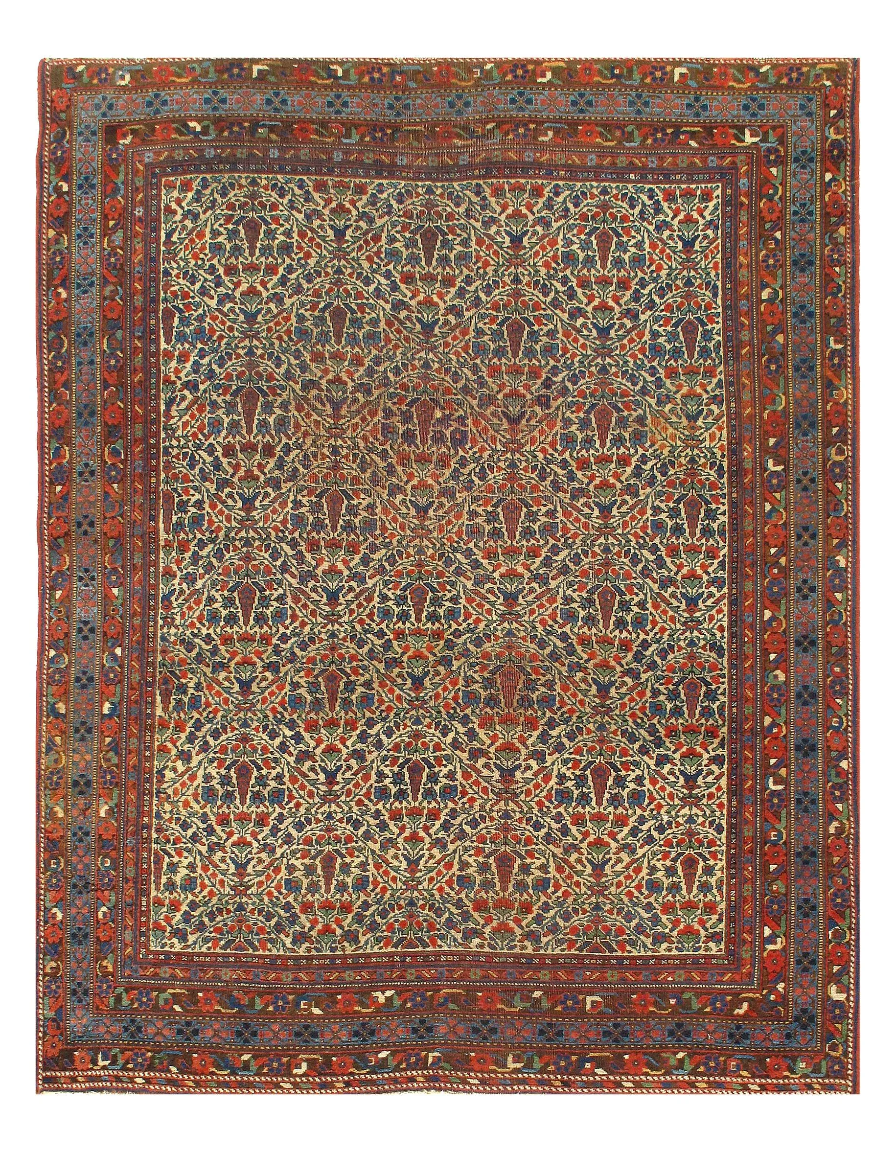 Late 19th Century Antique Persian Shiraz Afshar Qashqai Rug - 5