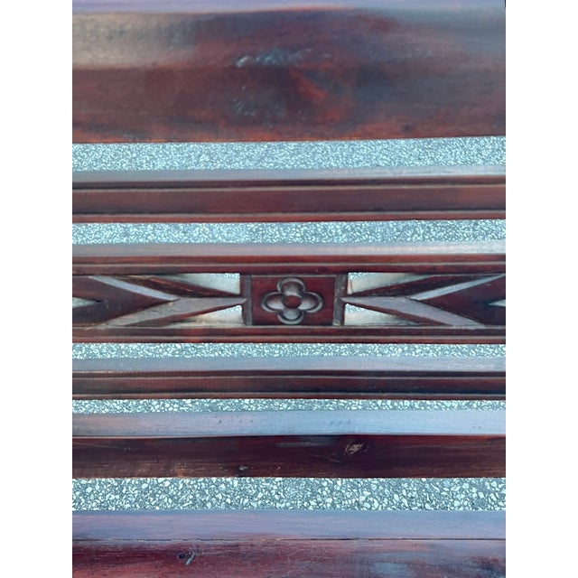 Wood Balinese Teak Bench For Sale - Image 7 of 10