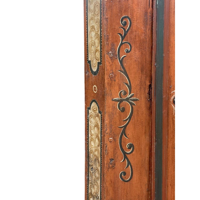 Wood 1743 Alpine Floral Painted Cupboard For Sale - Image 7 of 18