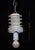 Metal Mid-Century Modern Danish Opalescent Hobnail Glass and Brass Pendant Light For Sale - Image 7 of 13