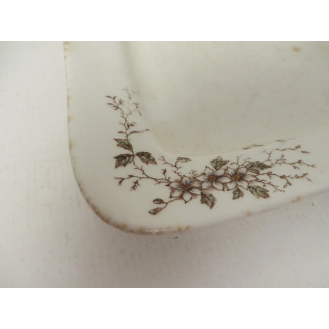 Antique Transfer Small Rectangular Platter by Maddock & Co Burslem