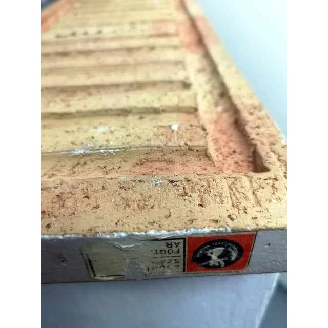 Black Chamotte Ceramic Wall Plaque by M. Kiss, 1970s For Sale - Image 8 of 10